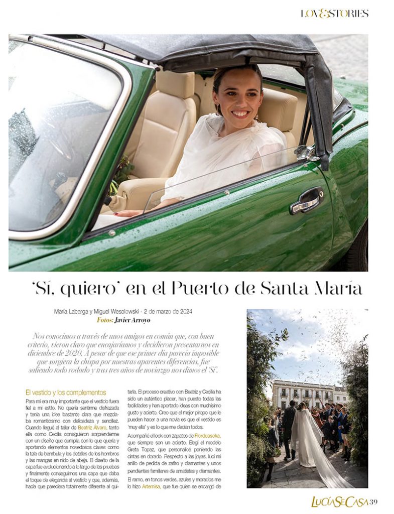reportaje nupcial en Lucia se Casa